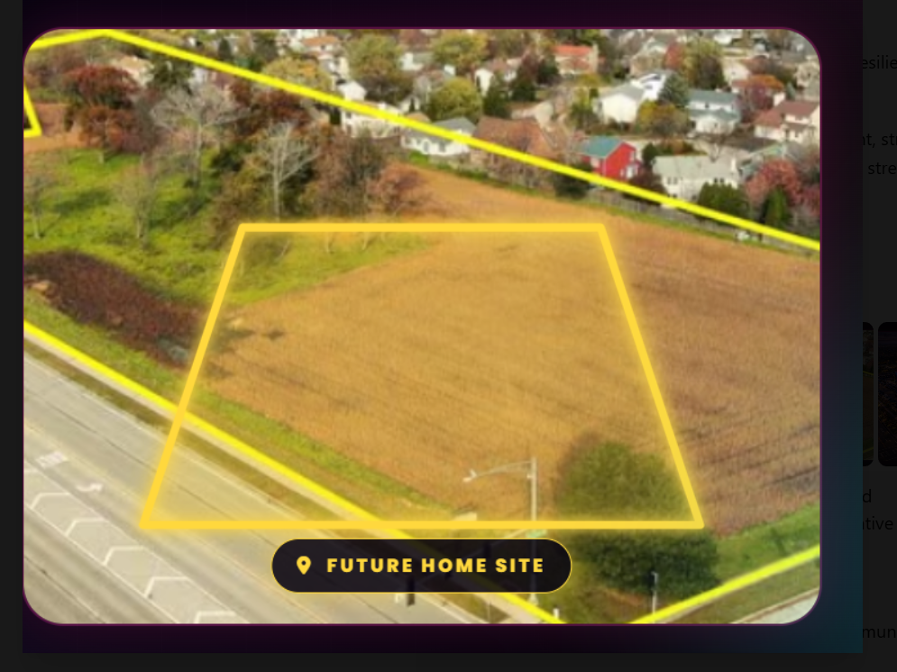 Future Home Site — aerial view of the proposed Lake County, Illinois land