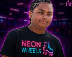 Brayden H., age 15 — youth wearing a Neon Wheels shirt