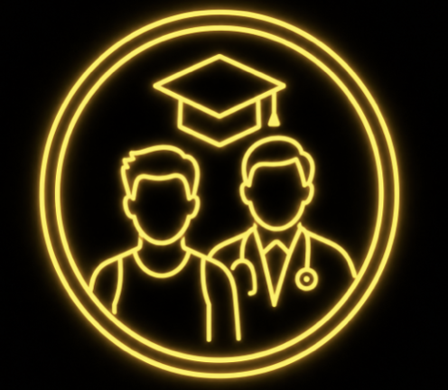Neon future professionals icon