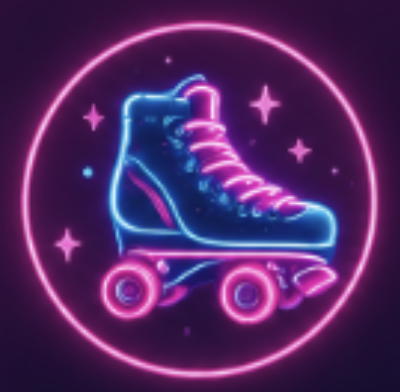 Neon roller skate